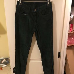 American eagle dark green corduroys